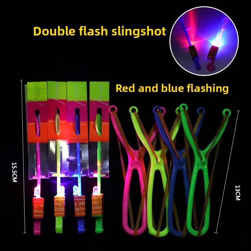5-30 Pezzi Giocattolo Fionda Luminosa a Forma di Fata con LED, Elica Lampeggiante, Divertimento all'Aperto per Bambini, Gioco Notturno, Giocattoli Copter in Bambù
