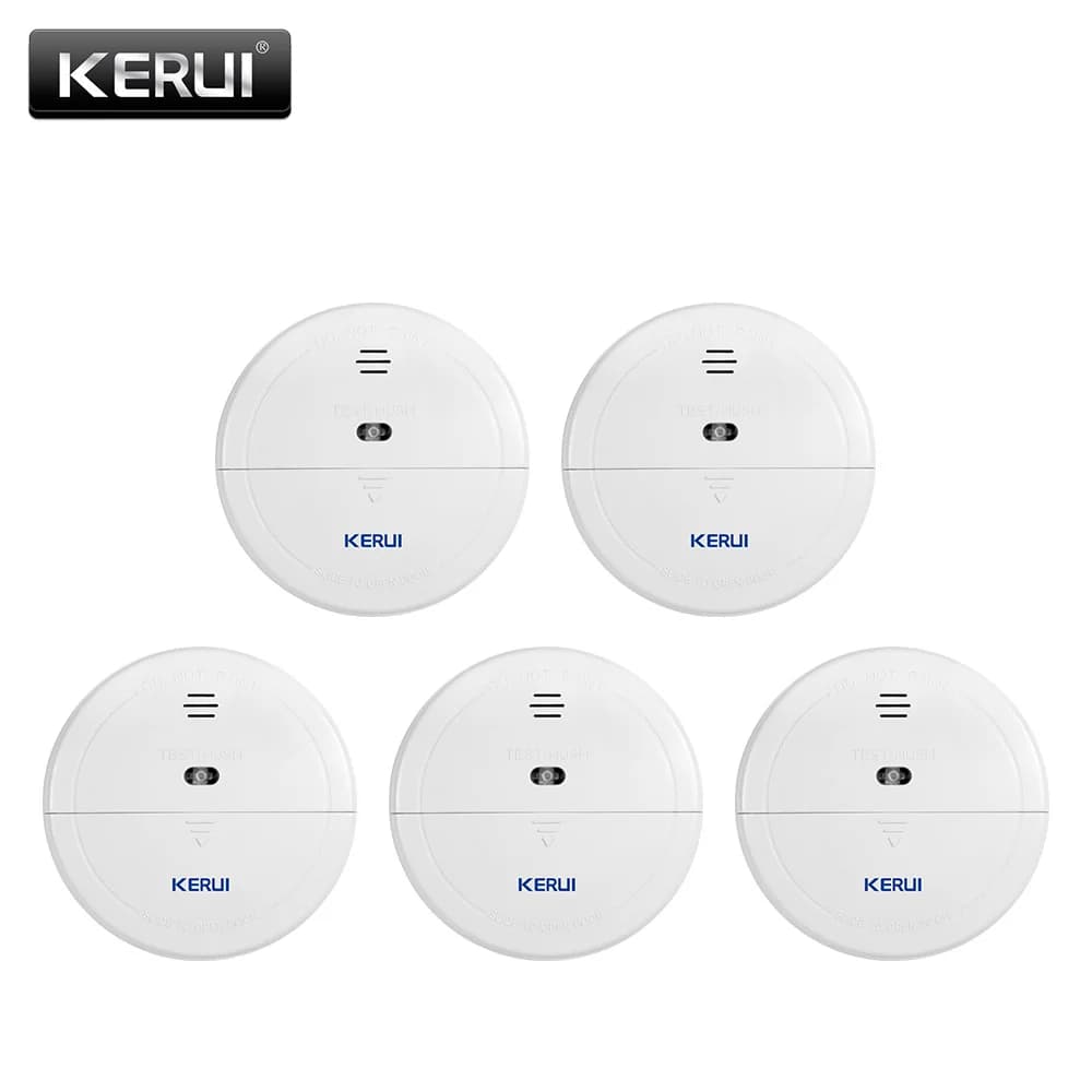 KERUI 5/10 pezzi 433MHZ rilevatore di sensori di fumo antincendio domestico wireless lavoro di sicurezza con sistema di allarme Wifi GSM