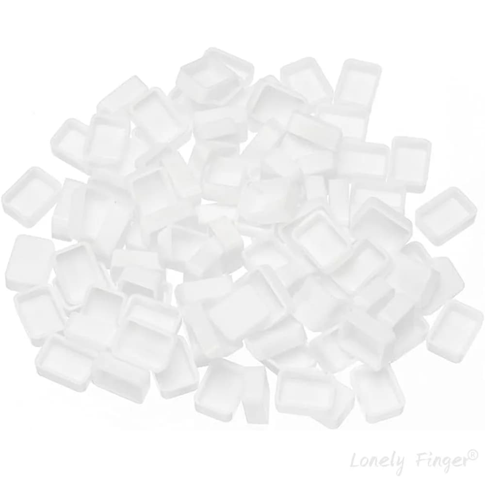 1ml Empty Watercolor Pan, White Plastic Pan Plastic Watercolor Tins Fit for Oils or Acrylics Palette 50/100/200 Pieces