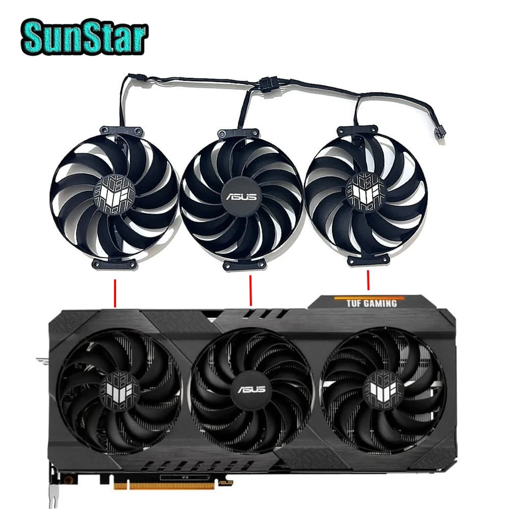 New FDC10U12S9-C CF10U12D 7PIN 95MM video card cooling fan, for ASUS TUF RX 6700 XT RX 6800 XT RX 6900 XT graphics card