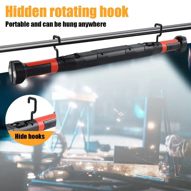 1200 Lumen Rechargeable LED Work Torch with Magnetic Base and 360° Rotation Head Repairing Auto, Emergency & Interruptions for Mechanical