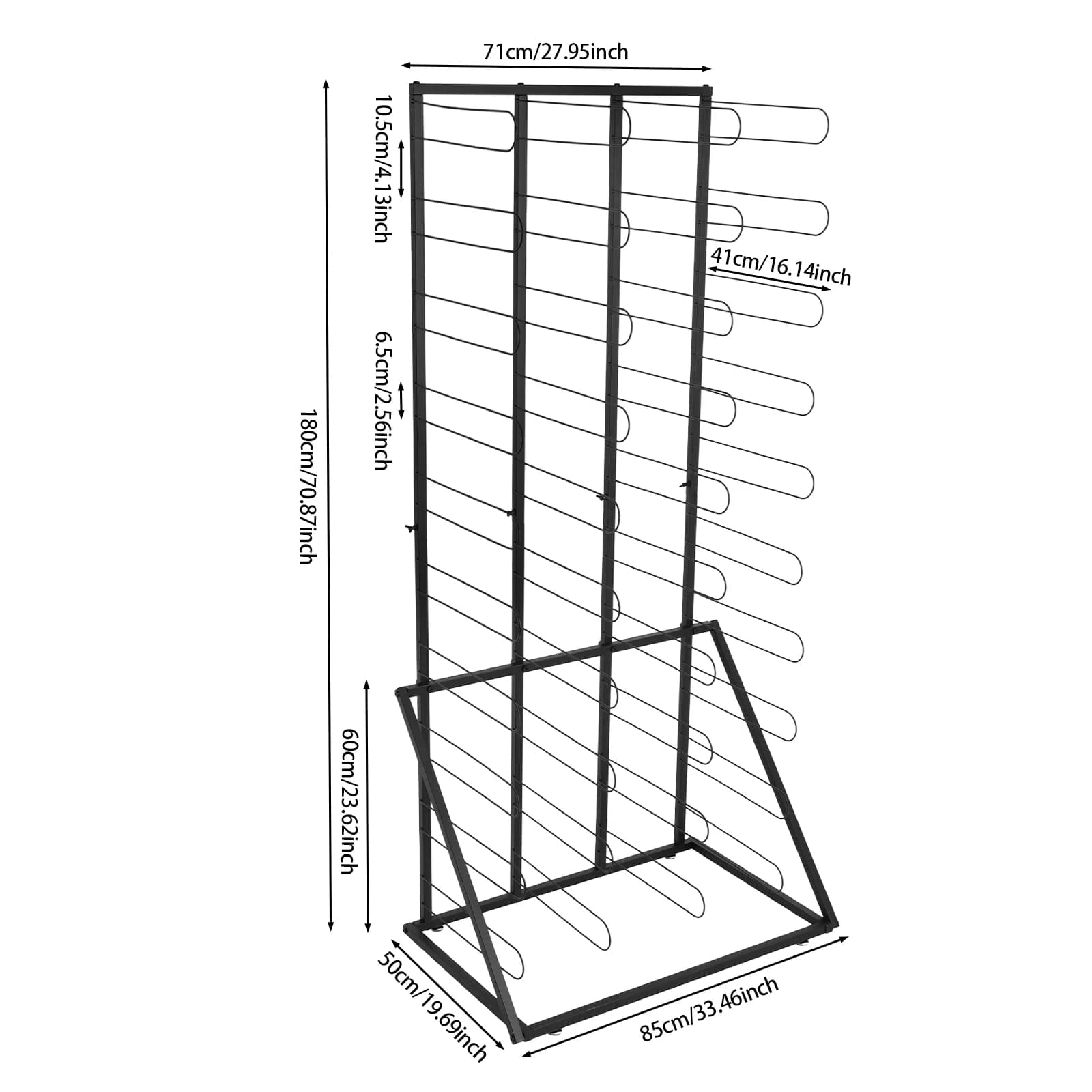 Iron Paper Roll Organizer, Earth Shelf with 40 shelves, Material Roll Display for Types and Art Salt