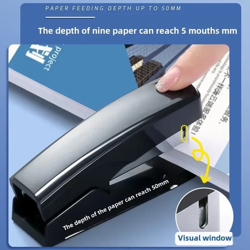 Cucitrice grande per risparmiare manodopera Cucitrice multifunzionale per carichi pesanti Utilizza 24/6 graffette Cucitrice lunga senza sforzo Cucitrice manuale