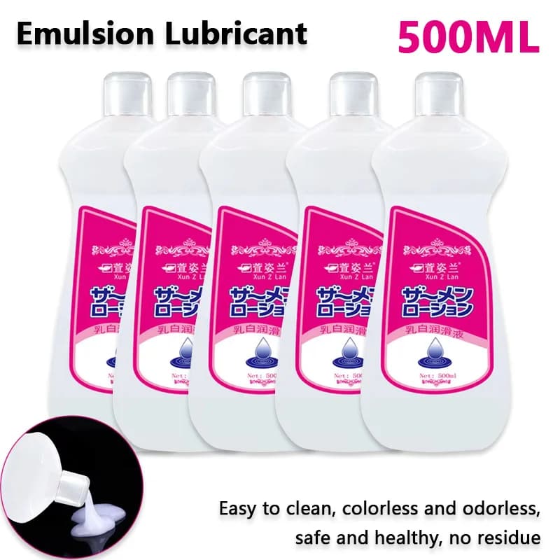 Lubrificante a emulsione da 500 ml Lubrificante anale Facile da pulire, incolore e inodore, prodotti vaginali gay per adulti sicure e salutari