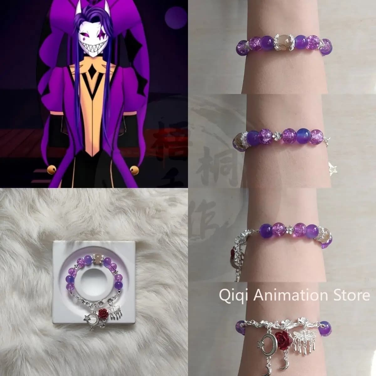 Fashionable Vintage Beaded Chain Bracelet for Women's Bracelets Anime The Freak Circus Jester Jewelry Accessories Birthday Gifts