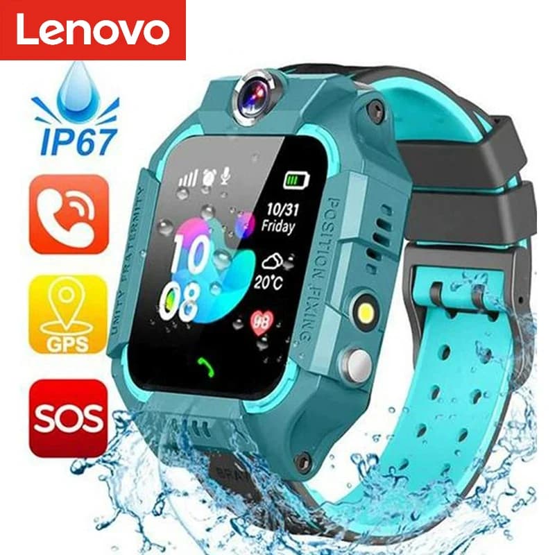 Lenovo 2G Sim Card Smart Watch for Kids Multifunctional LBS Position SOS Waterproof Voice Function Smartwatch Kids Phone Watch Gift