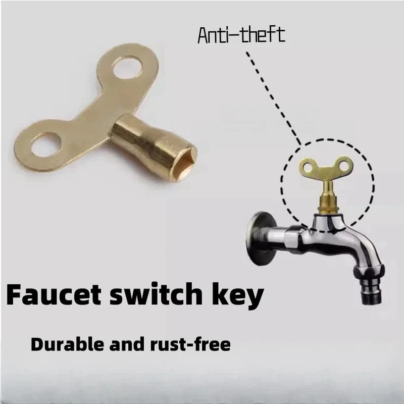 Rubinetto idraulico per radiatore da bagno Rubinetto antifurto esterno Blocco antifurto Rubinetto Interruttore Chiave Valvola Nucleo Chiave Accessori di riparazione2024