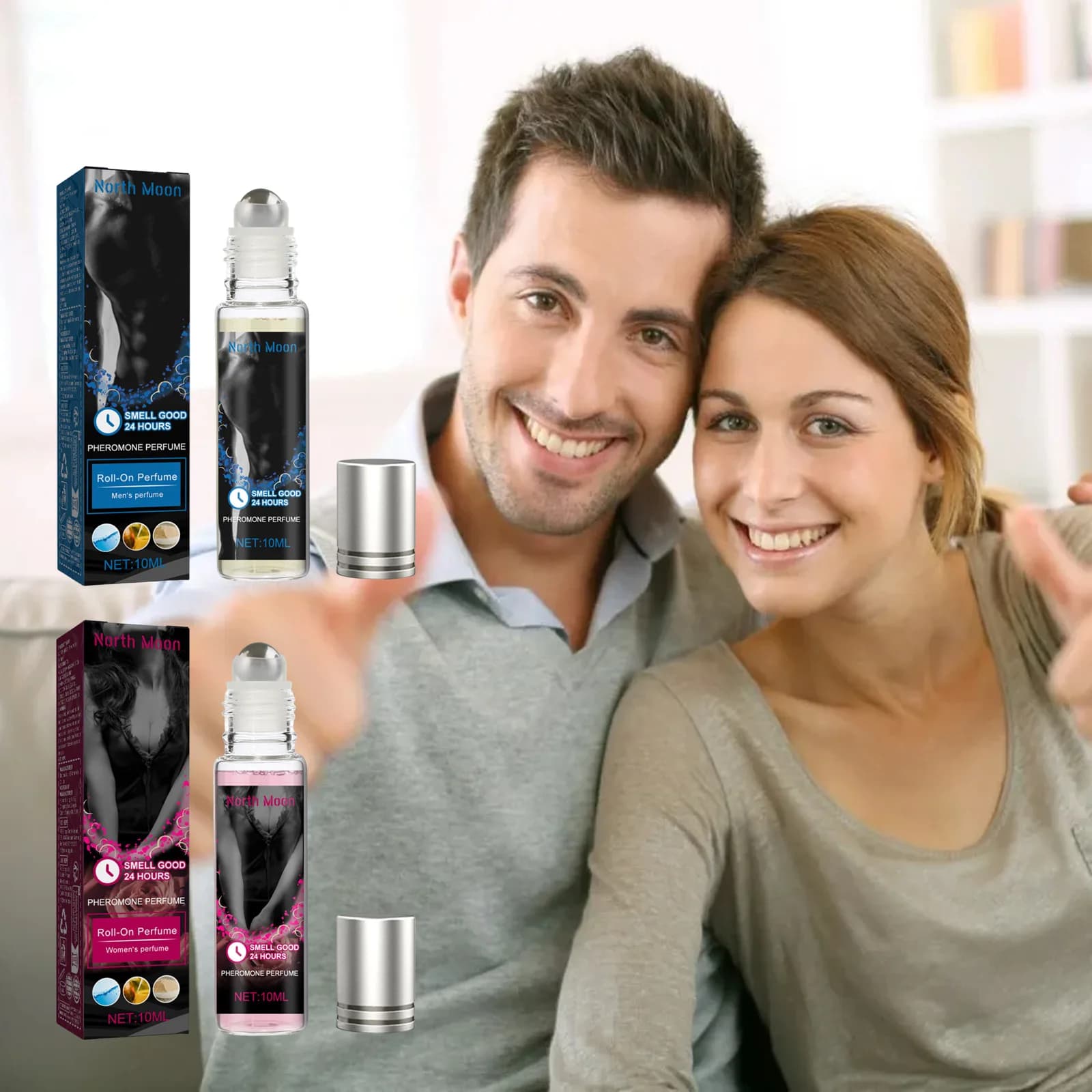 Profumo Roll-On ai Feromoni, Delicato e Naturale, Fragranza a Lunga Durata, Elegante Profumo Leggero, Portatile e Facile da Applicare, Freschezza per Tutto il Giorno