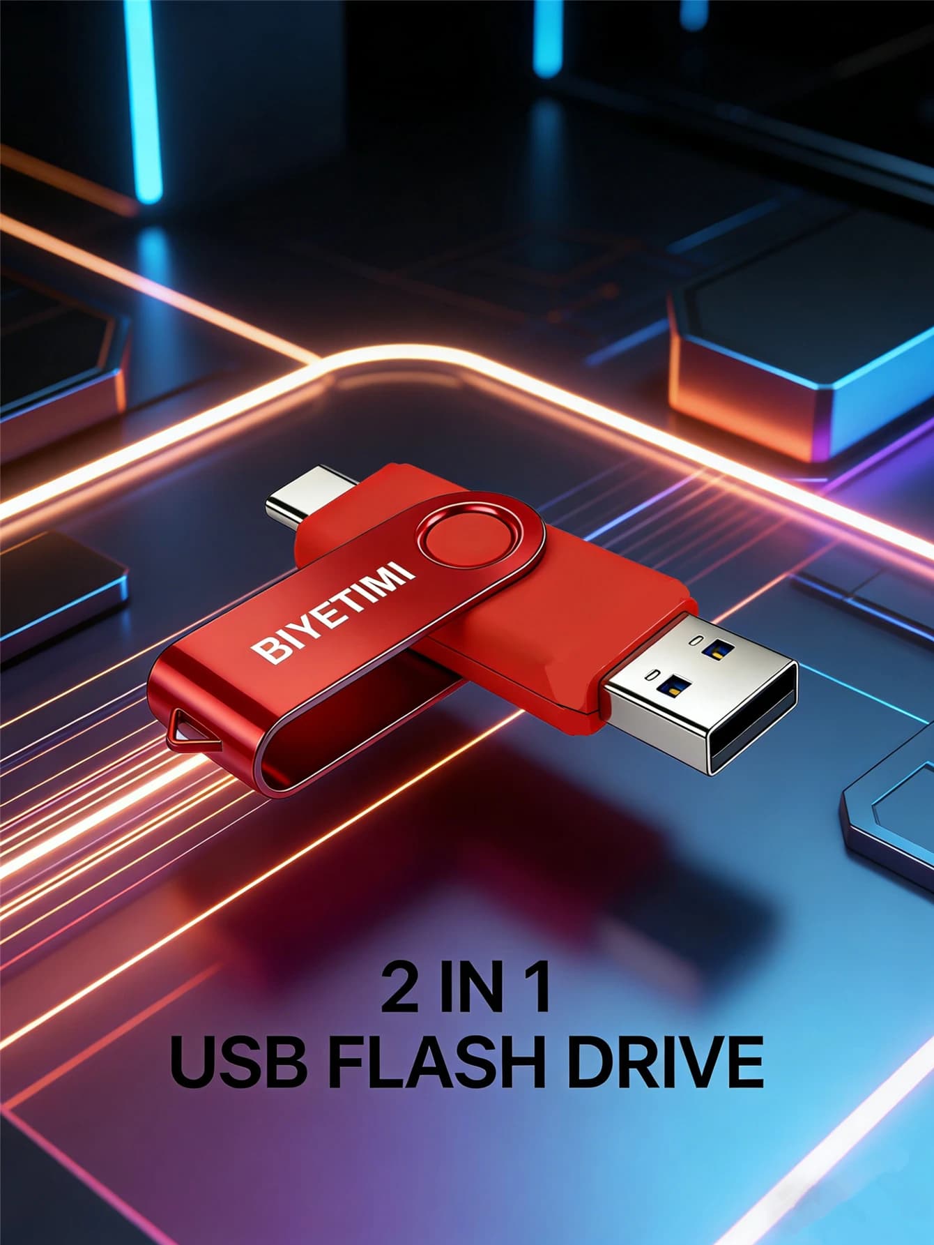 Chiavetta USB 2-in-1, USB 2.0 e Type-C Dual OTG, Memoria Flash ad Alta Velocità per Telefoni Android, PC, Laptop