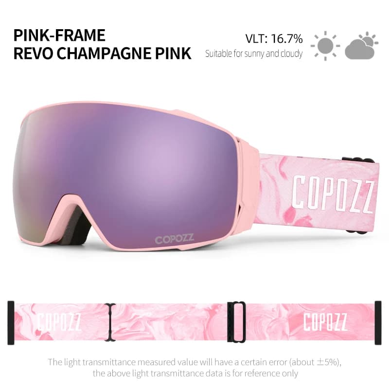 COPOZZ Nuovi Occhiali da sci polarizzati magnetici Doppia lente Uomo Donna Occhiali da sci antiappannamento Protezione UV400 Occhiali da sci da snowboard