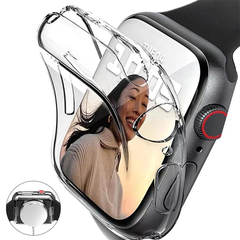 Apple Watch 45MM 44MM iwatch 41MM 40MM wristband Protective Case for Apple Watch Series 8 7 SE 6 5 4 3 band
