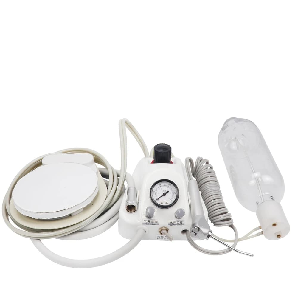 Dental Turbine Set with Air Compressor, 3 Vie Syringe, 2/4 Holes, Dental Whitening Equipment, Plastic Smooth