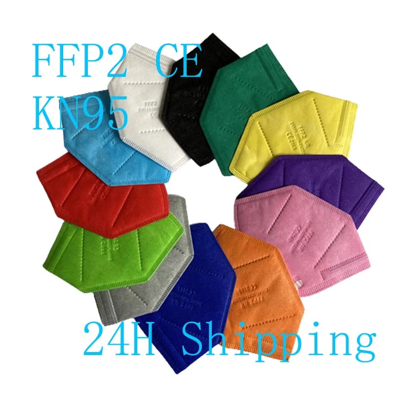 10-200 pezzi maschera FFP2 approvata CE 5 strati maschera KN95 filtro respiratore rosa riutilizzabile adulti protettivo KN95 FFP2 Mascarilla