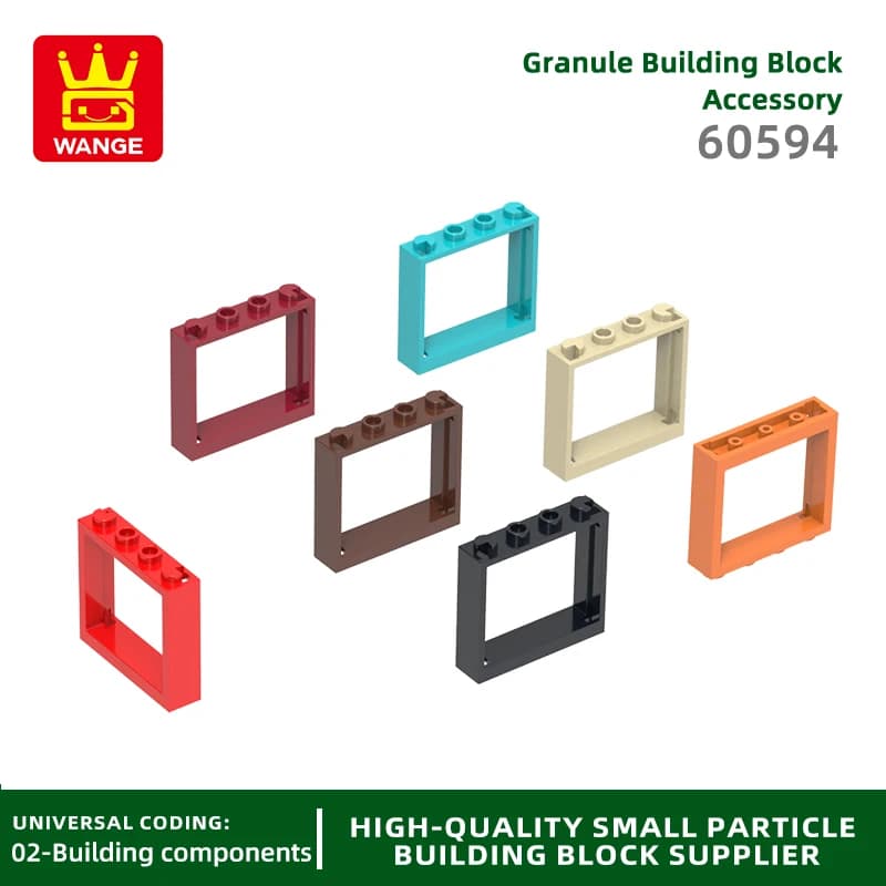 Wange 54 pz/lotto 60594 telaio della finestra 1x4x3 Building Blocks accessori Moc compatibili con mattoni da costruzione giocattoli per bambini fai da te