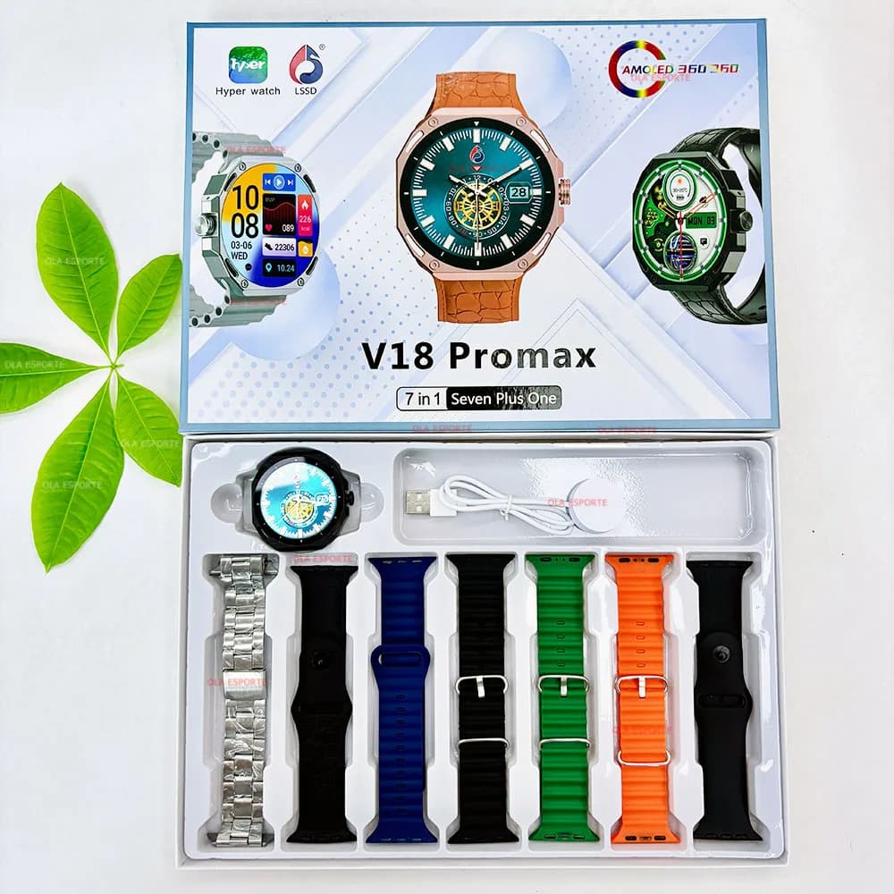 + 7 Piece Smart Watch 1.52 Inch AMOLED Screen Bluetooth Talk Fitness Personalized Dial Smartwatch Men's Day Watch 2025
