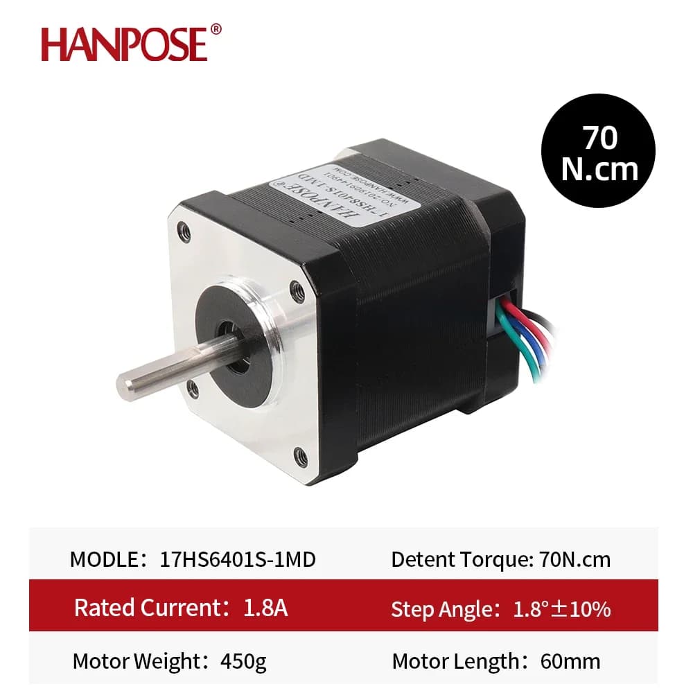 Motore passo-passo H60MM 1.7A 4 conduttori 17HS6401S-1MD 70N.CM NEMA17 42 12V adatto per la pubblicità della stampante 3D