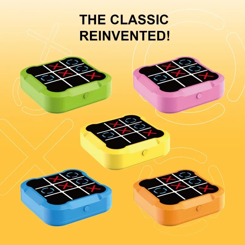 Gioco del Tris Elettronico Multifunzionale, Gioco da Tavolo Montessori, Set di Scacchi Portatile per Adulti e Bambini, Modalità Multiple