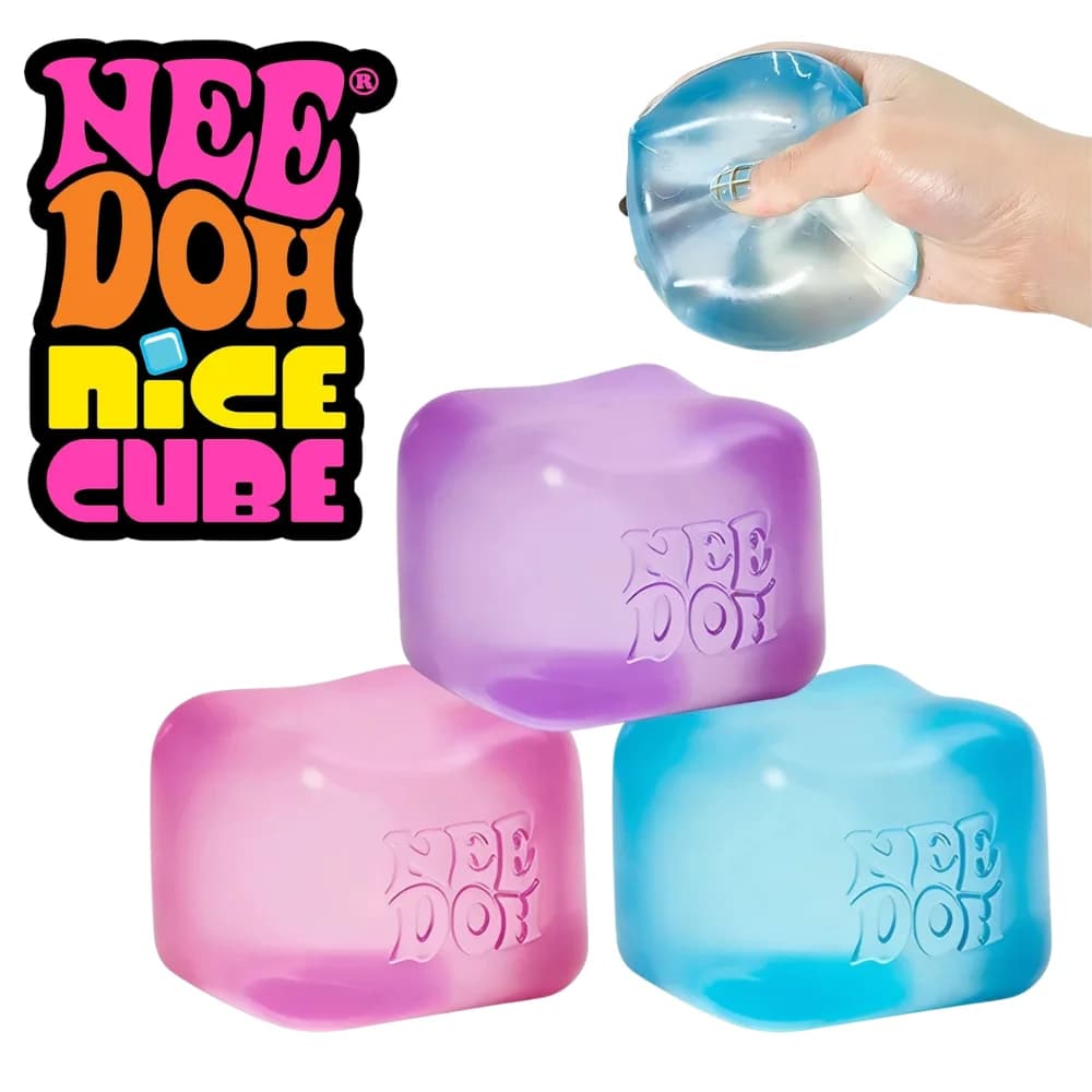 Giocattolo Antistress di Alta Qualità Schylling Needoh Nice Cube, Gioco Sensoriale Morbido da Spremere, Anti-Ansia, Calmante e Concentrante per Bambini e Adulti