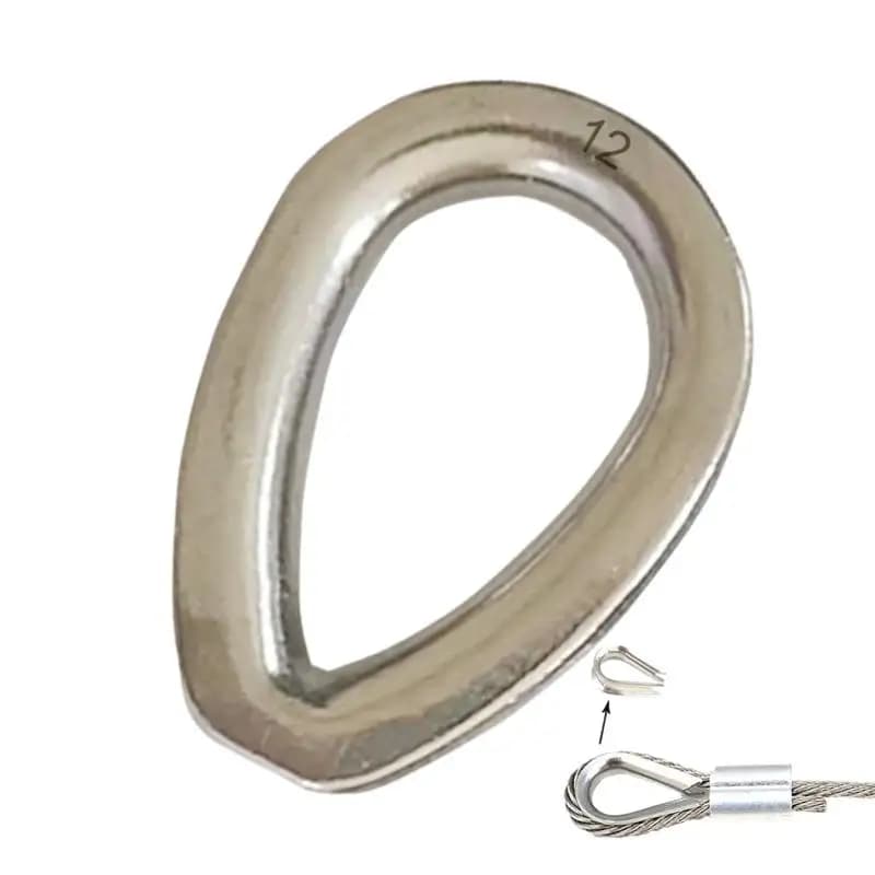 Morsetto per fune metallica Set ditale e morsetto per fune metallica Varie specifiche Manicotto ad anello di crimpatura in acciaio inossidabile Hardware marino