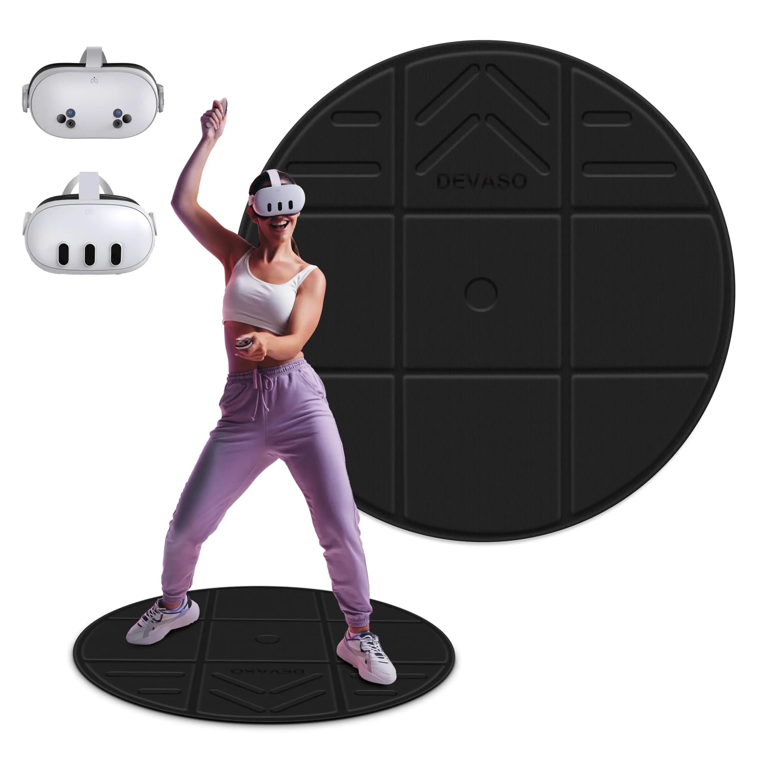 Foldable VR Mat for Meta Quest 3S/Quest 3, round anti-fatigue mat, non-slip and comfortable mat, game accessories