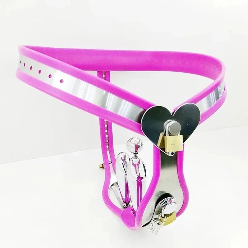 Cintura di castità femminile con pantaloni, dispositivo invisibile in acciaio inossidabile, giocattoli sessuali BDSM per donna, plug anali e vaginali.