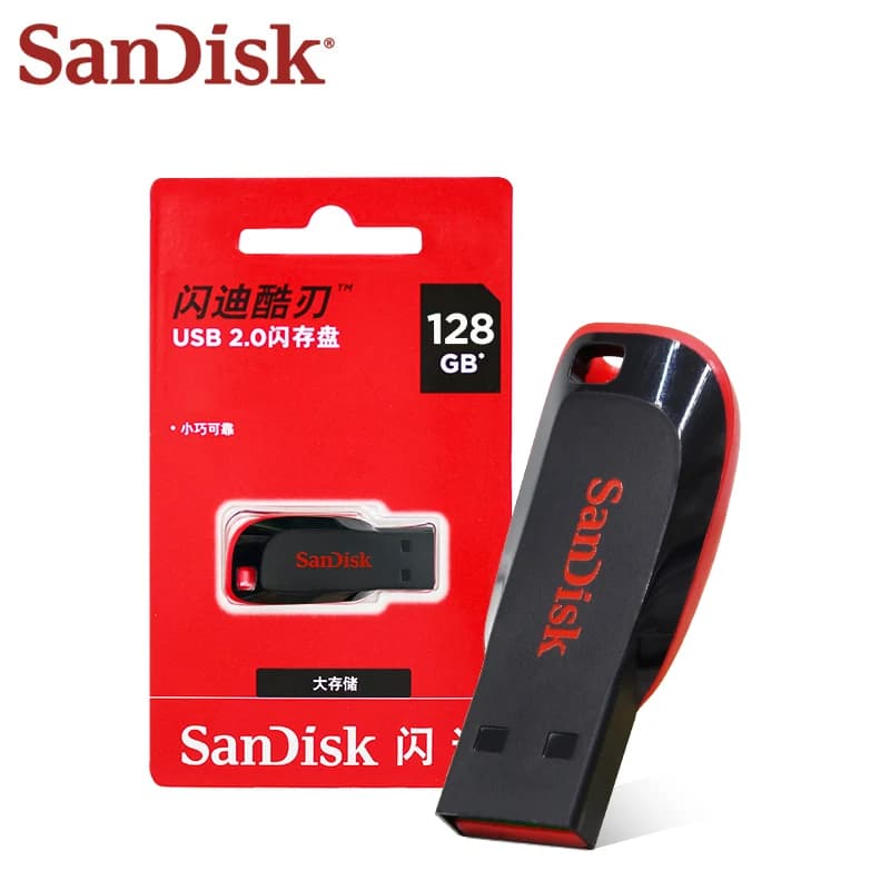 SanDisk FAT32 CZ50 Memory Stick USB 2.0 PenDrive 128 GB 64 GB 32 GB 16 GB Mini unità Udisk originale al 100% per computer
