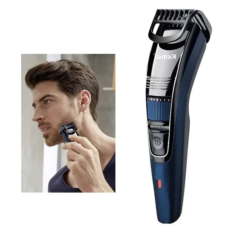 Kemei Adjustable 0.5-10mm Barba And Haircut For Men Electric Baffi Trimer Tooth Rechargeable Face Haircutting Machine