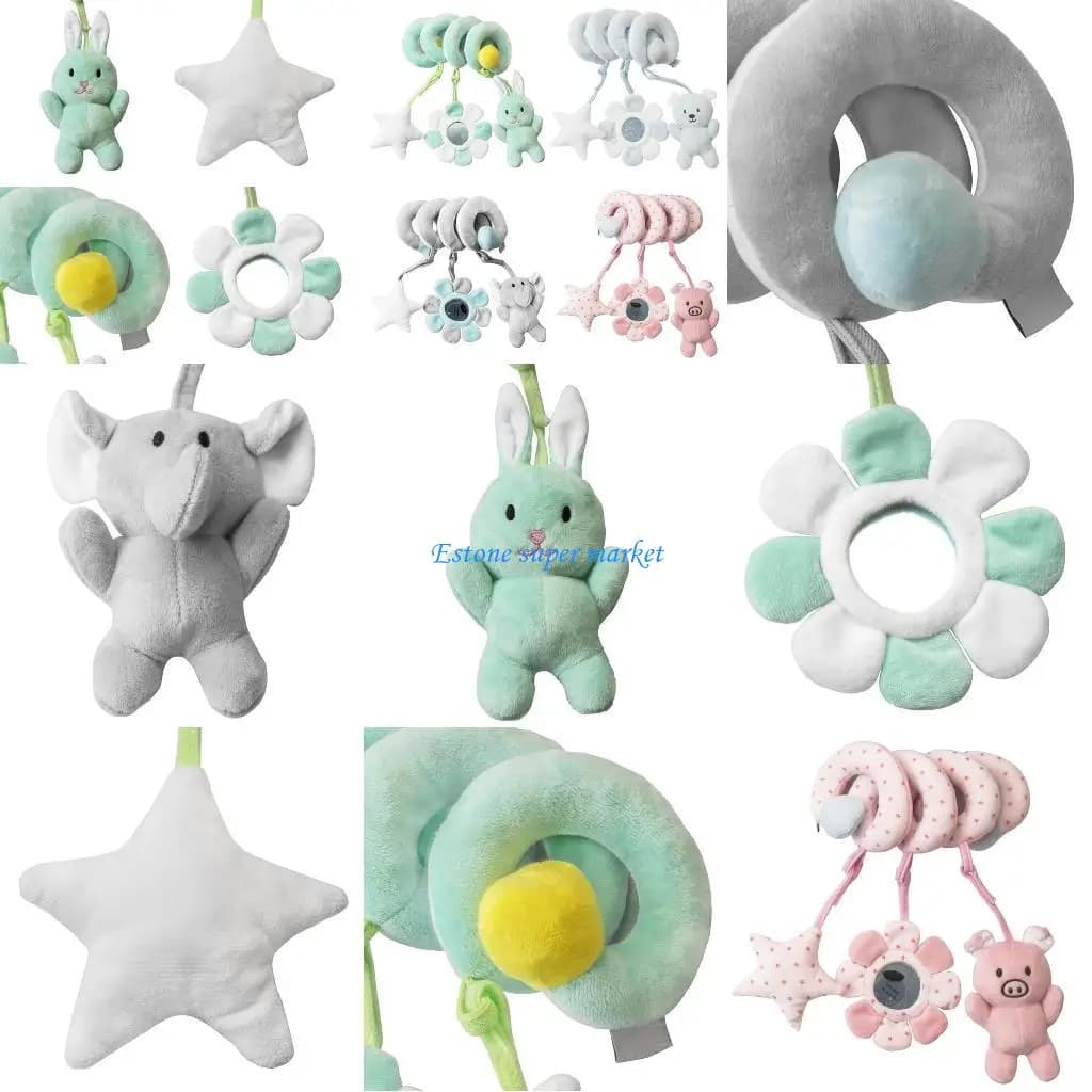 090B Giocattolo da appendere letto Morbido peluche per bambola Ciondolo a forma cartone animato Baby Car per passeggino C