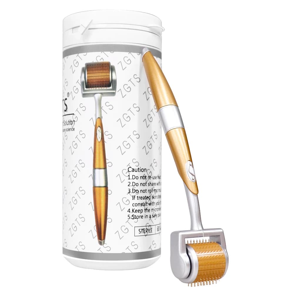 ZGTS 192 Derma Roller Strumento di Bellezza con Microaghi in Titanio per Trattamento Caduta Capelli, Rimozione Acne e Rughe, Cura della Pelle Viso e Corpo