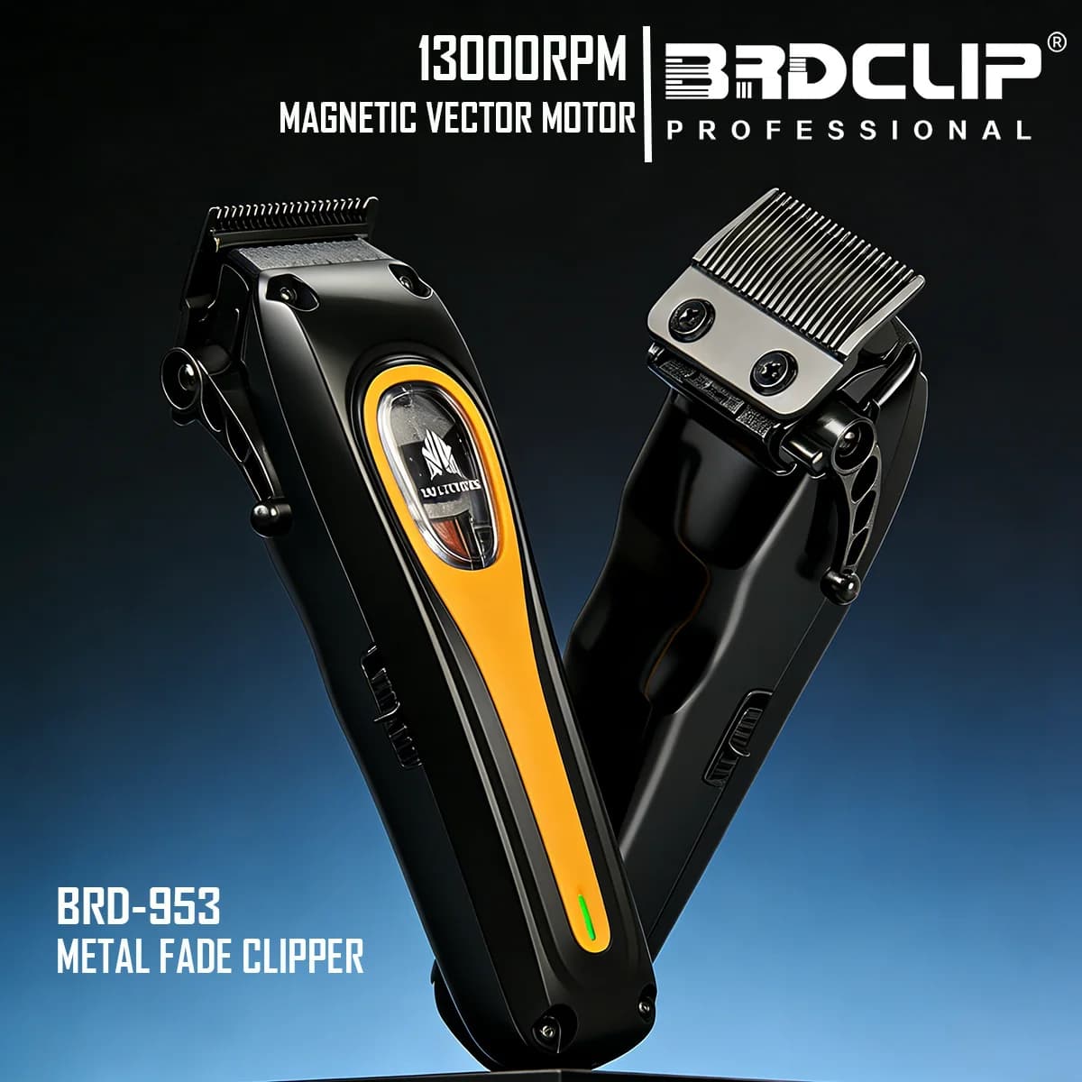 Tagliacapelli Professionale BRDCLIP con Motore Magnetico a 13000 RPM, Strumento per Barbiere, Taglio Sfumato, Sottotono, Styling Capelli per Salone
