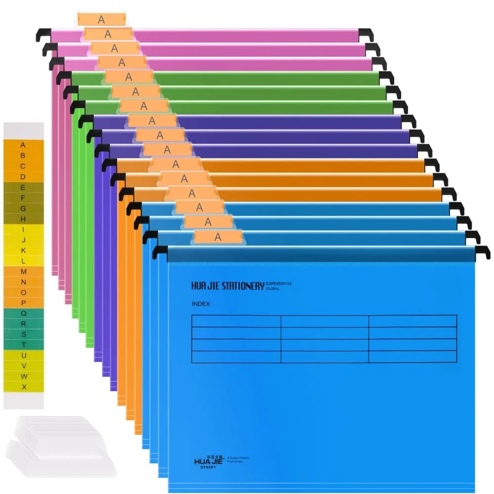 New PVC A4 Quick Labor Folder with Hook Suspended Type Filing Cabinet Dividers A4 Color Random A4 Suspension Files Office