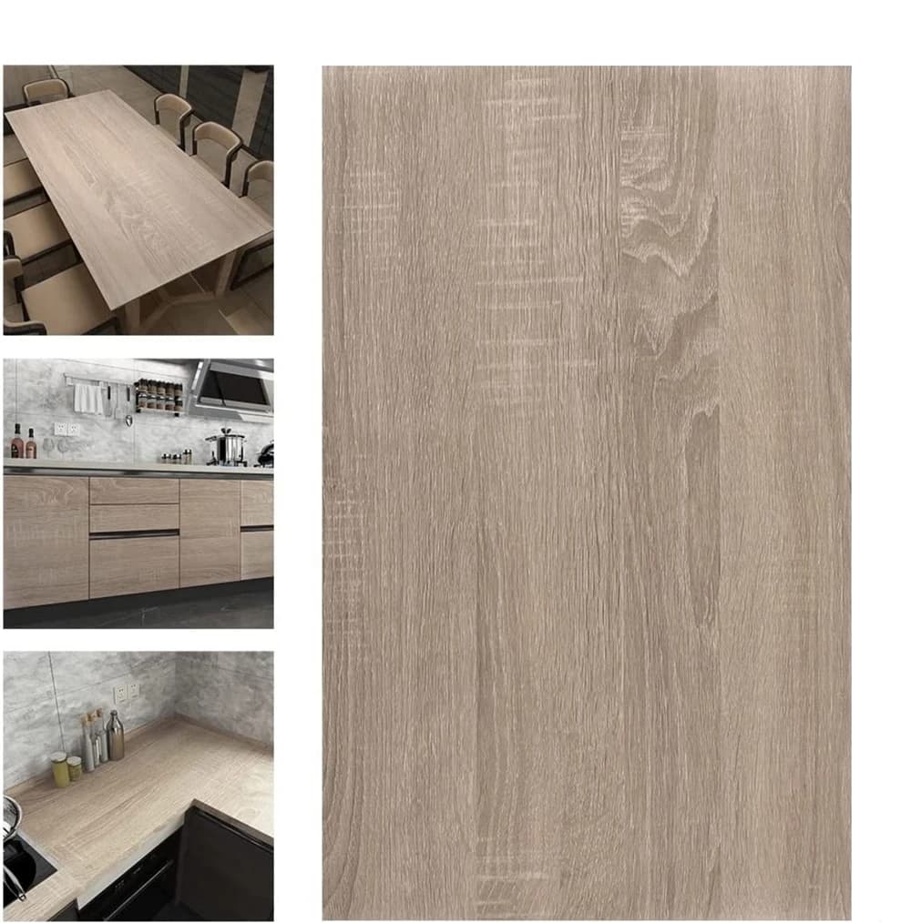 Carta da parati in legno larga 80 cm Vinile autoadesivo Carta adesiva da parete classica a contatto rimovibile per il ristrutturazione dell'armadio da appoggio