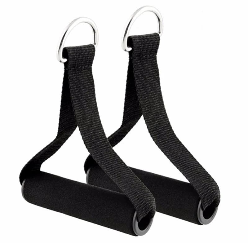 Gym strength handles anti slip handles Nylon fectuccia durable equipment for heavy duty cable training