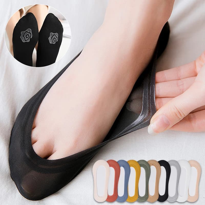 Women's Invisible Boat Socks Ultra-thin Summer Silicone Breathable Sox High Quality Comode Sox Socks