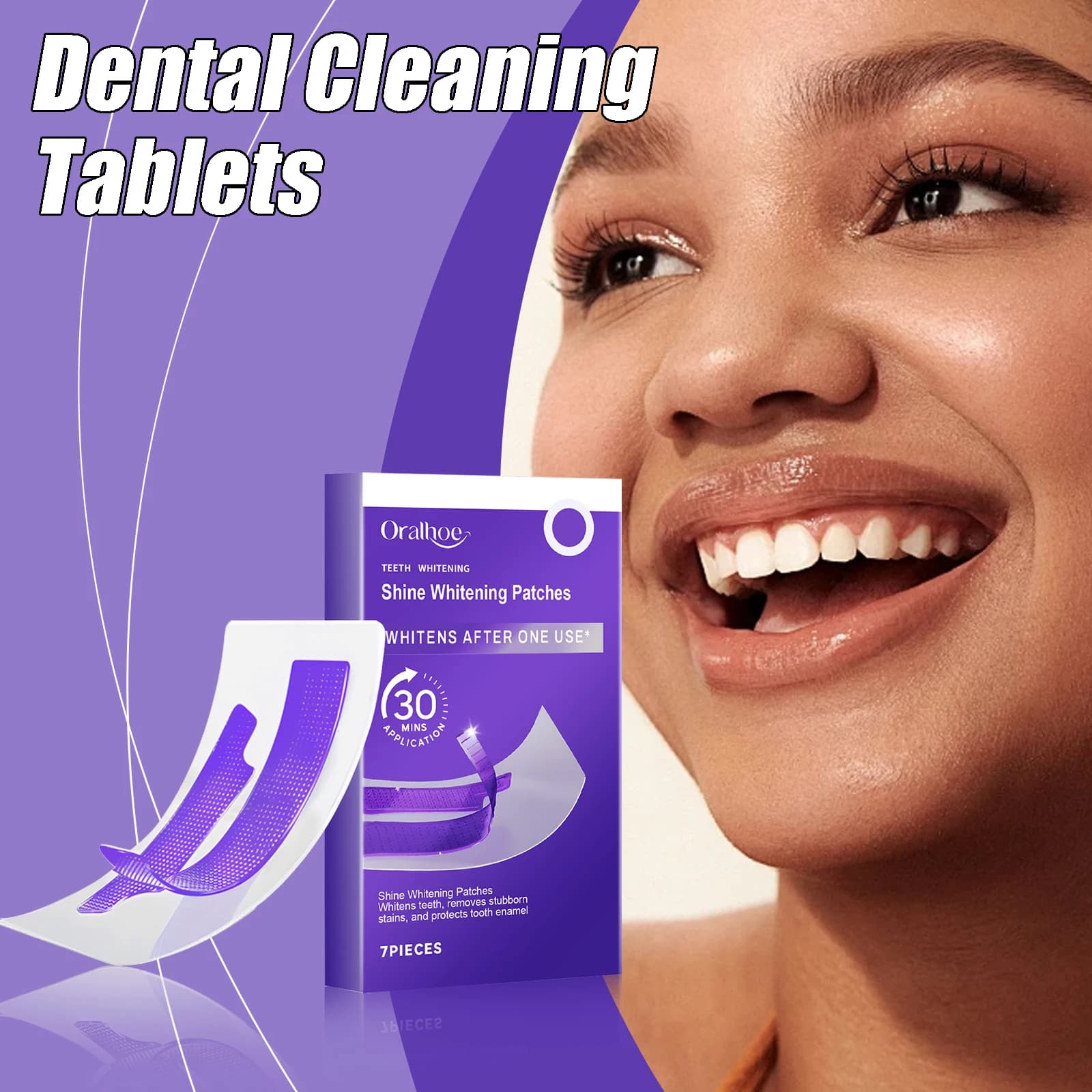 Compresse per la pulizia dentale Pulizia delicata Rimuove efficacemente la placca dentale I denti gialli proteggono la salute delle gengive Compresse per l'assistenza dentale