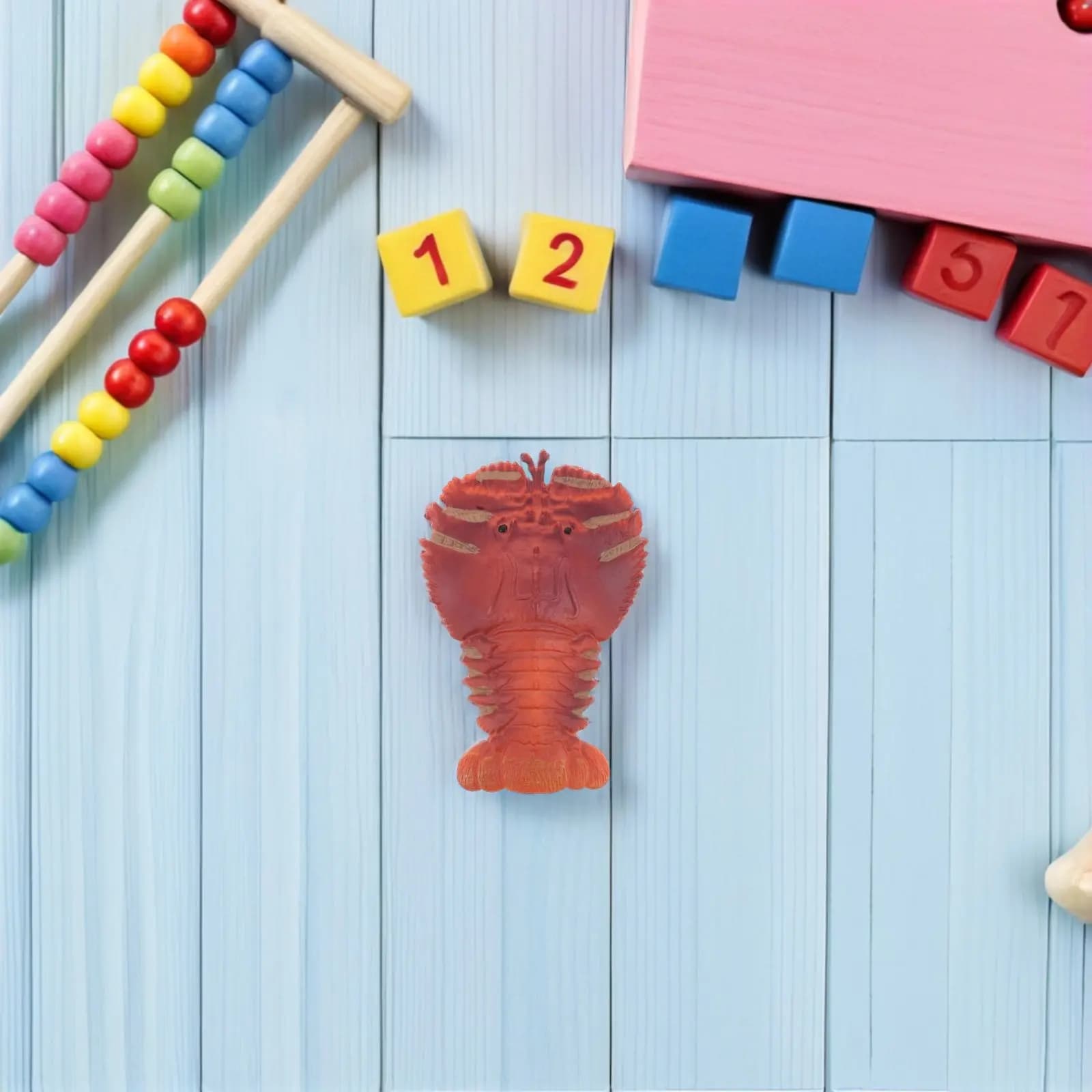 Realistic Mantis Shrimp Ornament Bright Color Lifelike Texture Educational Marine Animal Decor for Beach Coastal Home Classroom