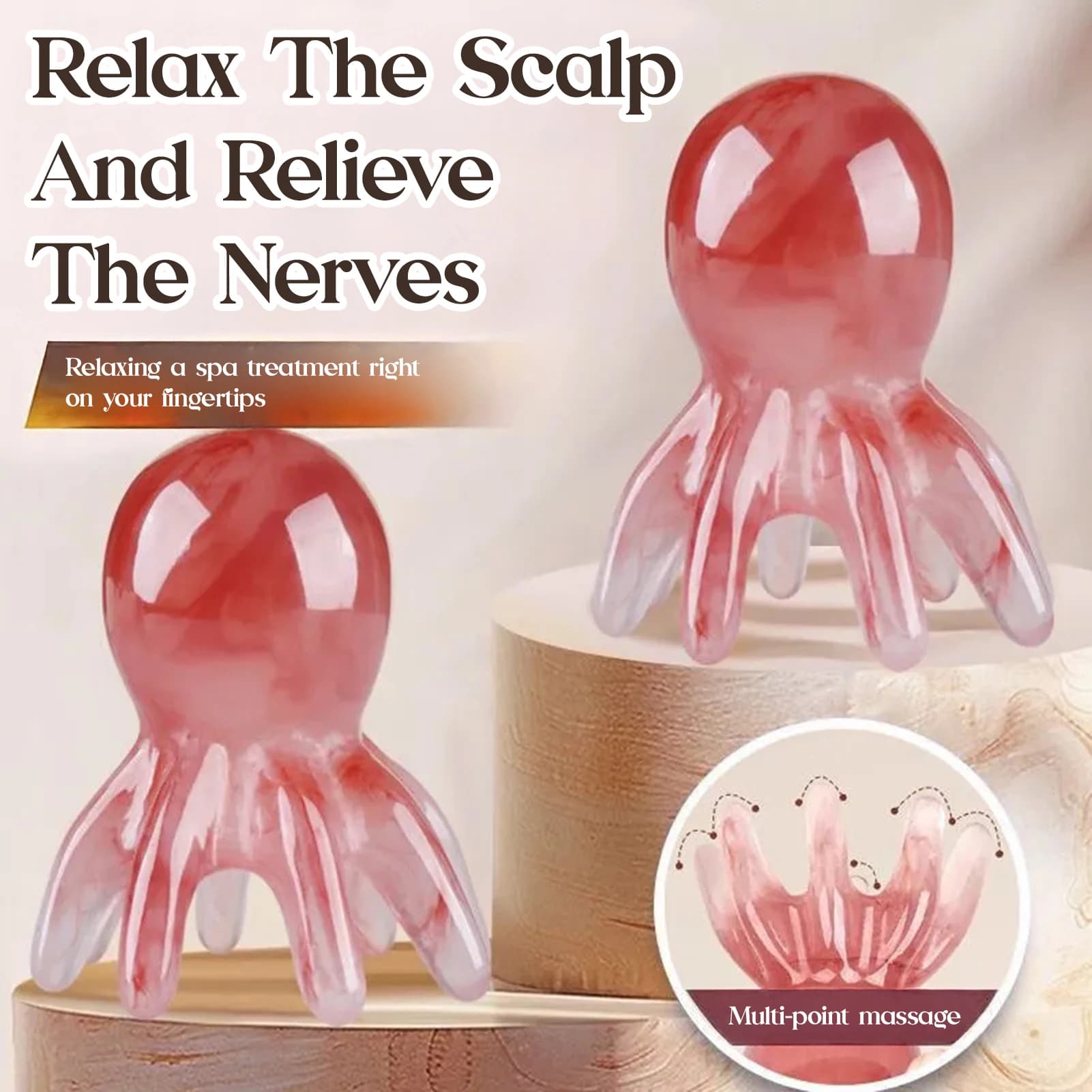 Resin Powder Massage Comb Meridian Head Scratching Brush for scalp massage Agopuntura SPA Gua Sha Massage combs to relieve fatigue