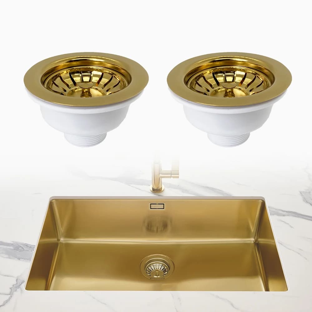 114mm Diametro D'oro Lavello Da Cucina Cestello di Scarico Filtro SUS 304 Tappo di Filtro Durevole Cucina Cotola di Rifiuti Kit Accessorio di Ricambio