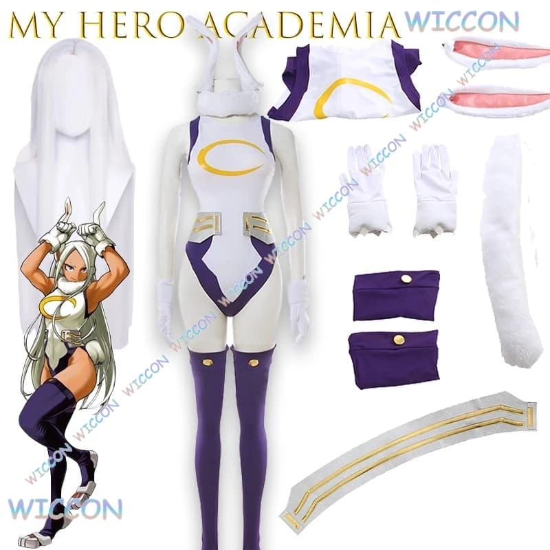 wona@MyHero Acade Mia Miruko Costume Cosplay Bunny Hero Battle Suit Anime Body Rabbit Halloween Cosplay Sexy Christmas Game