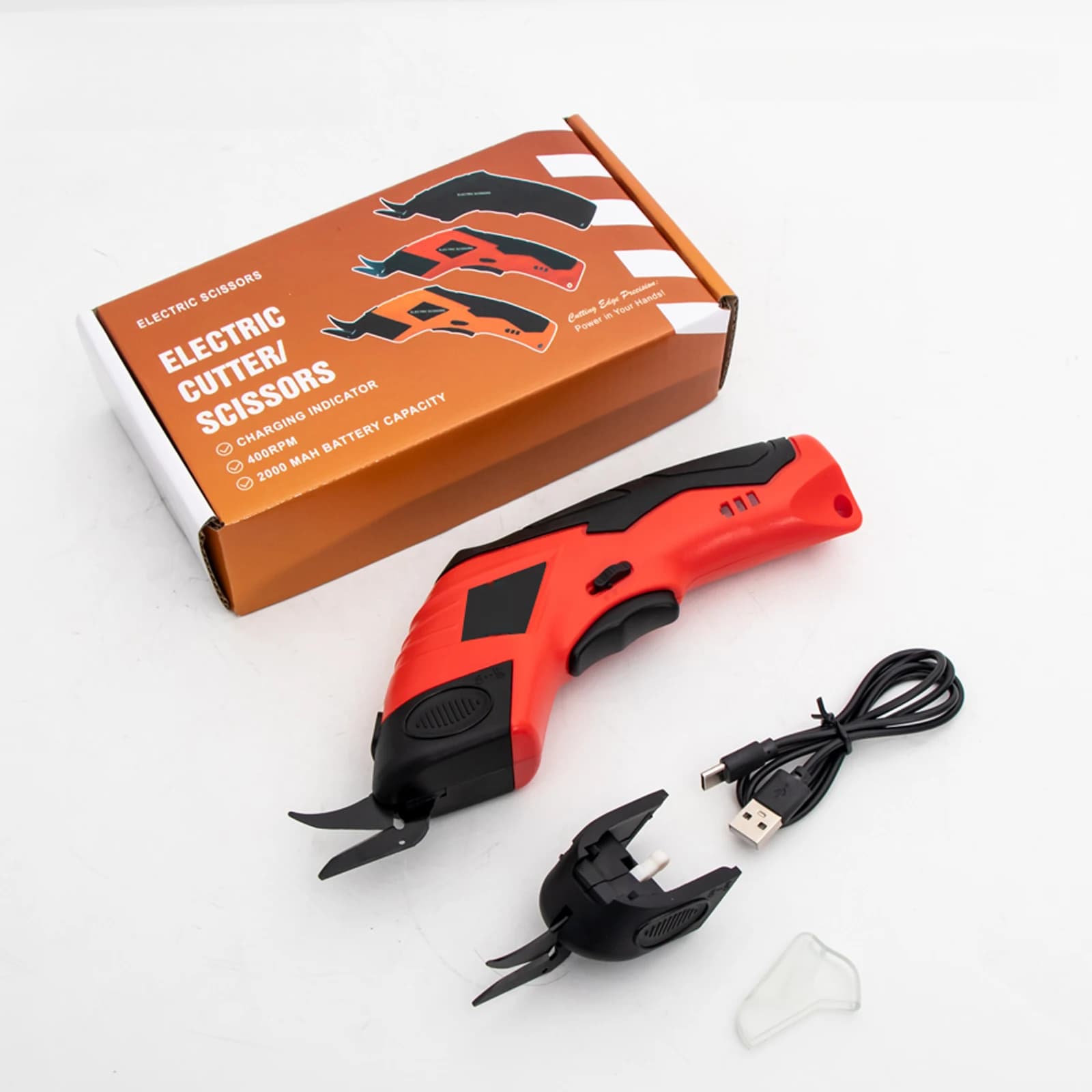 Forbici elettriche portatili da 3,6 V per tagliare il tessuto Macchina per tessuti per uso domestico Ricaricabile per tappeti in pelle Tagliacapelli per plastica