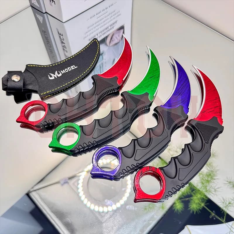 20 cm/7.87in GO Gioco Armi Periferiche Modello Coltelli Artiglio Reti Rosso Profonde Armi In Metallo Artigianato Giocattoli Ornamenti Collezione Regali