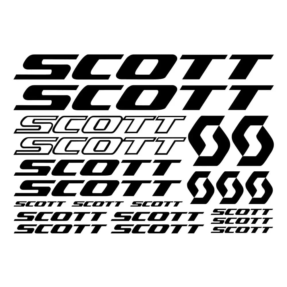 Adesivo per auto 21 pezzi per adesivi per telaio bici SCOTT decalcomanie foglio bicicletta ciclismo, 32cm * 22cm