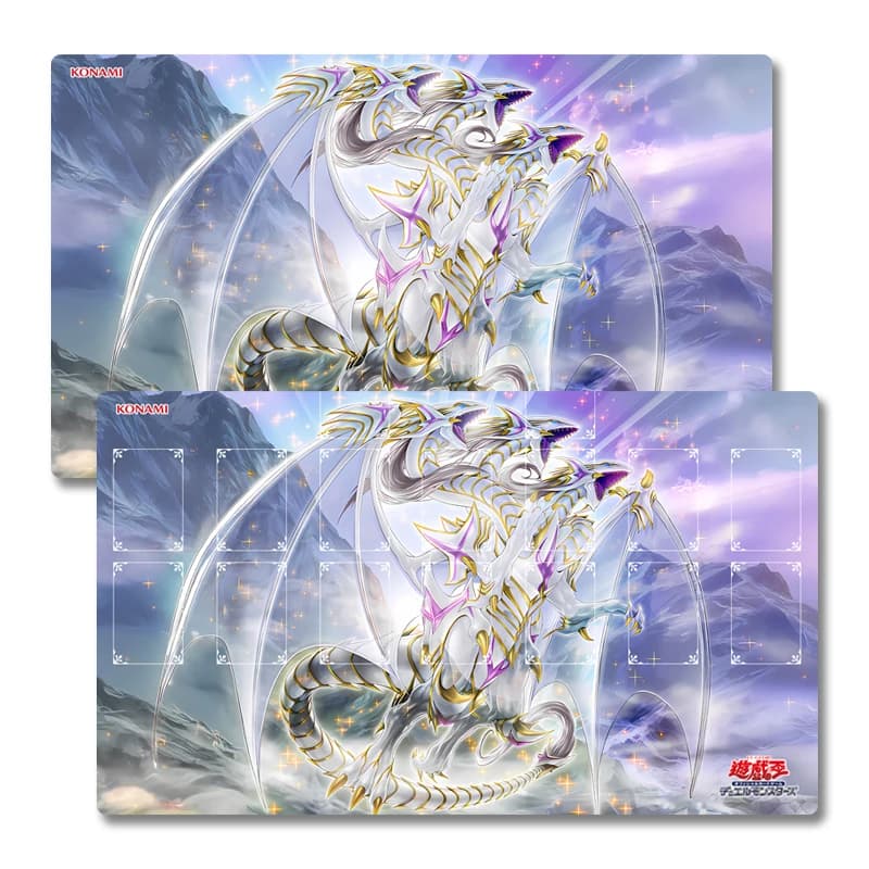 Yugioh Blue-Eyes Ultimate Spirit Dragon Yu-Gi-Oh! TCG OCG Trading Card Games Mat Duel Plate Rubber Card Mat