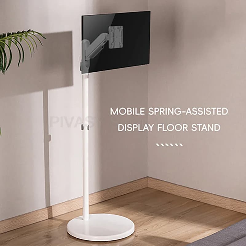 5 wheel flat screen mobile TV trolley 360 ° Adjustable slide with floor monitor support with swivel support and portable support