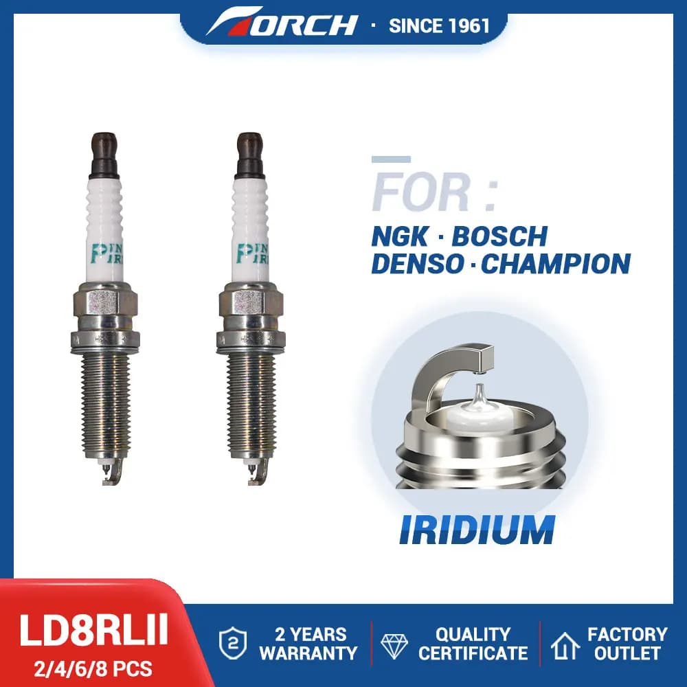 2-8PCS Double Iridium Candle TORCH LD8RLII/6049 Replace for Denso ZXE24HLR7 31673604 Compatible with Geely 2.0T JLH-4G20TDB