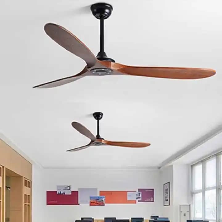 42 52 Ventilatore da soffitto da 60 pollici Legno industriale DC 85V - 260V Ventilatori da soffitto decorativi con motore Illuminazione interna per soggiorno Ristorante