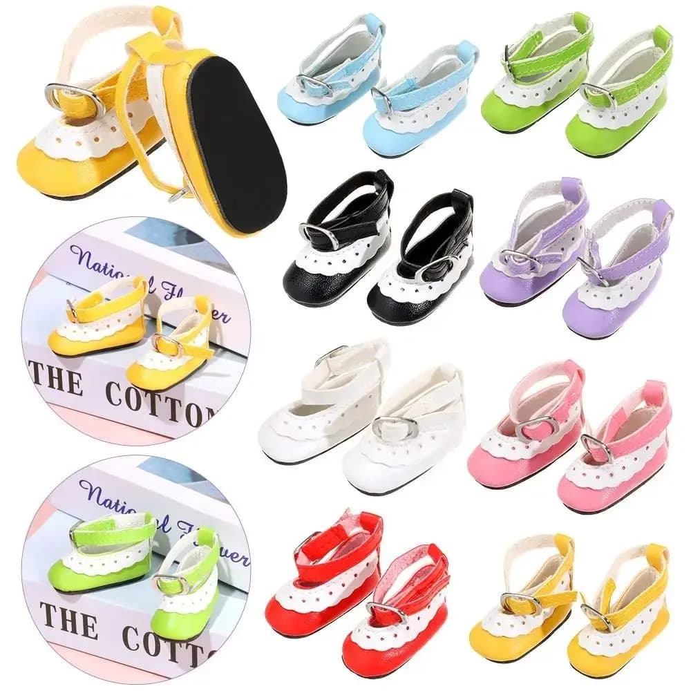 5cm lunghezza 5cm lunghezza scarpe da bambola fai da te PU scarpe in pelle brillante Colorful Plimsolls 1/6 Scale Mini Sneakers Blythe Doll Toy