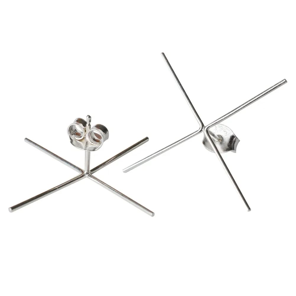 Orecchini a bottone in argento sterling massiccio 925 con artiglio, orecchini a bottone fatti a mano per la creazione di gioielli, orecchini di moda fai da te per le donne