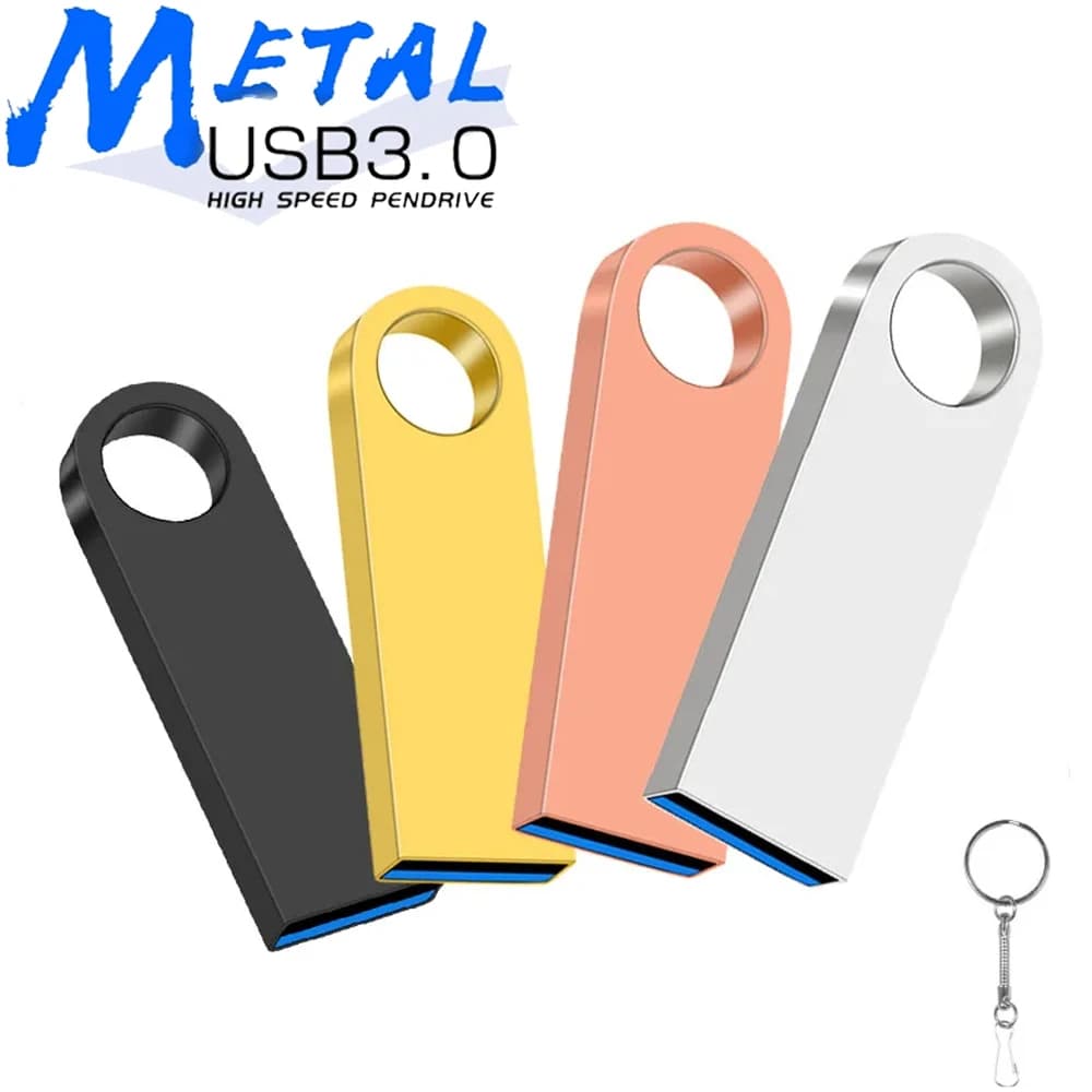 100% Original Metal USB Flash Disk USB 3.0 8GB 16GB 32GB 64GB High Speed Metal Mini U Disk Pen Drive 128GB U Disk Memory Stick