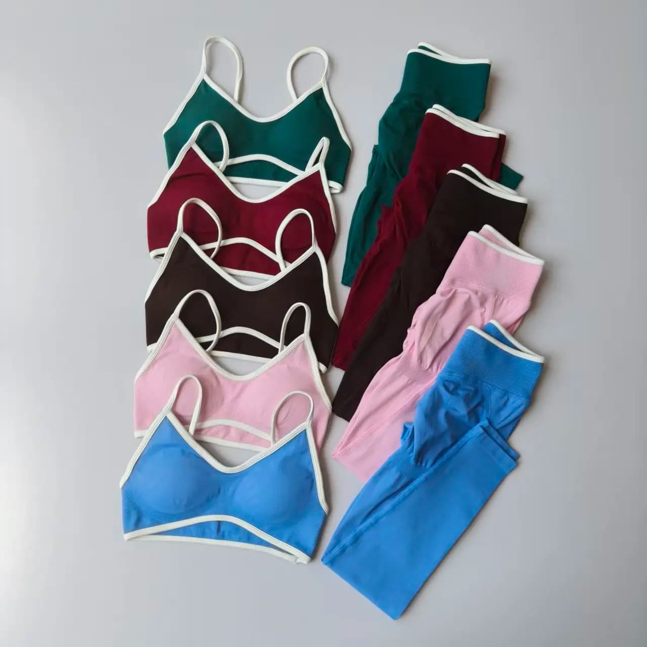 2-piece seamless leggings Sports bras set with women's shoulder straps and leggings High waist Fitness Sculpt Leggings Running pants Gym suits